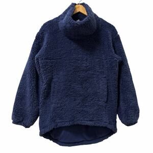 Lululemon Womens Warmth Restore Long Pullover Fleece Sweatshirt Size 4 Night Sea